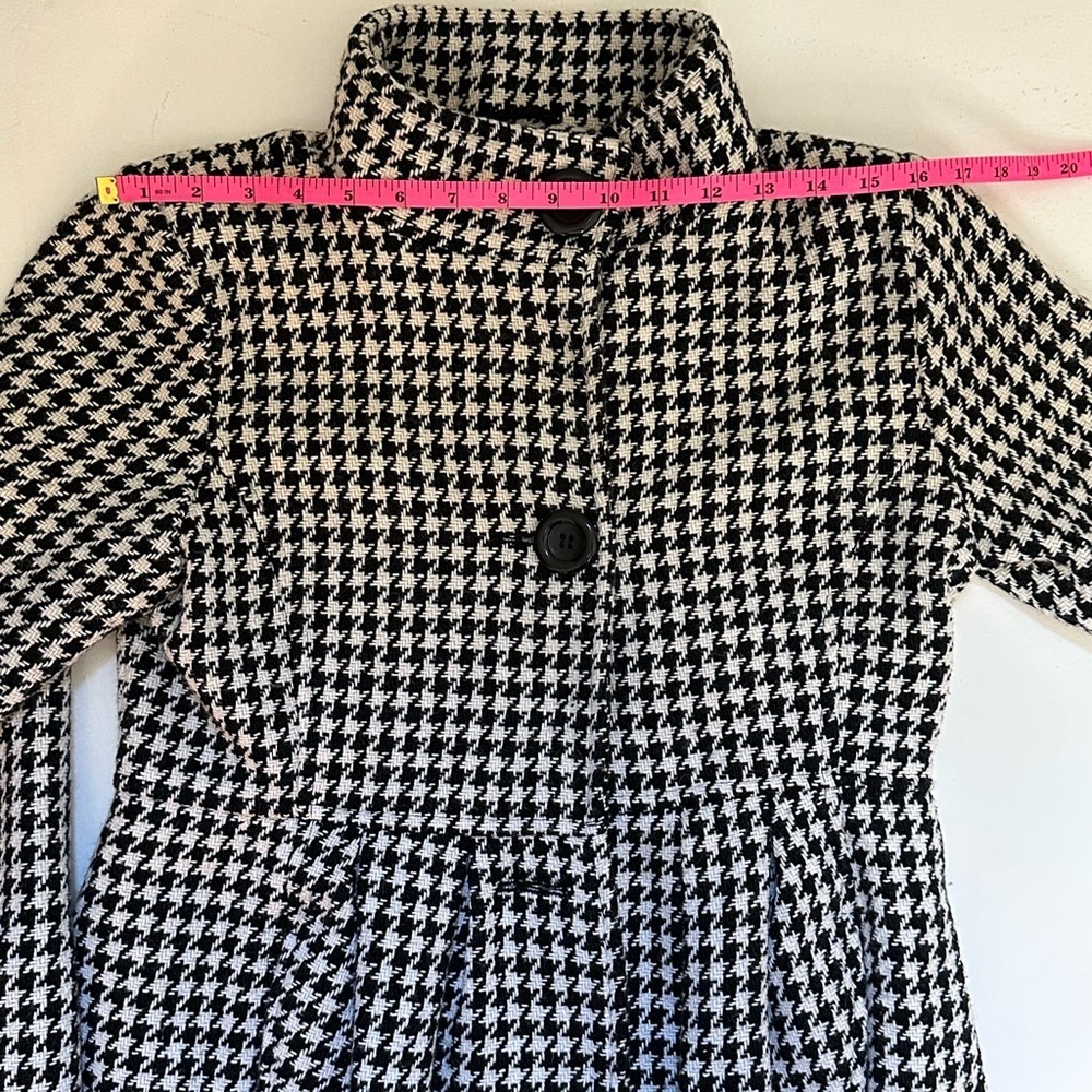 Bitten Sarah Jessica Parker Women Houndstooth wool Blend Black Y2K Size Medium - Picture 7 of 9